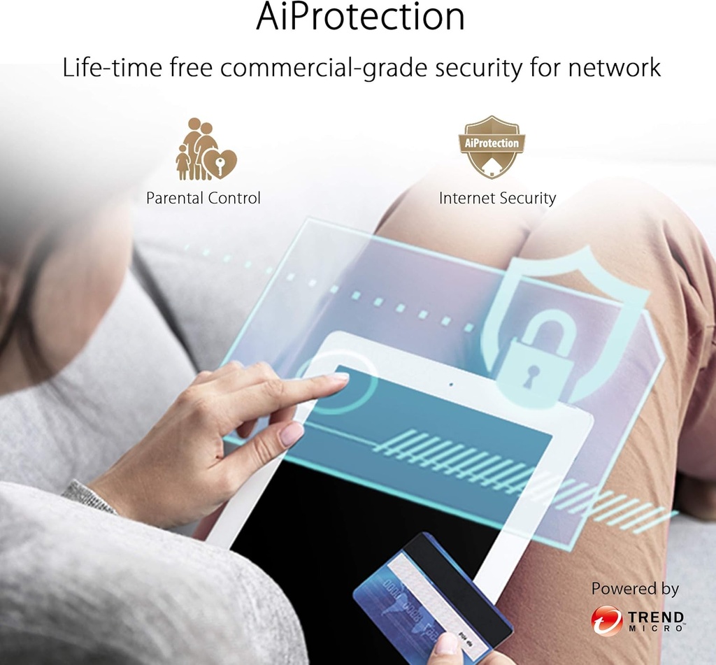 ASUS MESH ZenWiFi AX1800 Wi-Fi 6 Dual Band Gigabit XD4 Plus 3 Pack Black