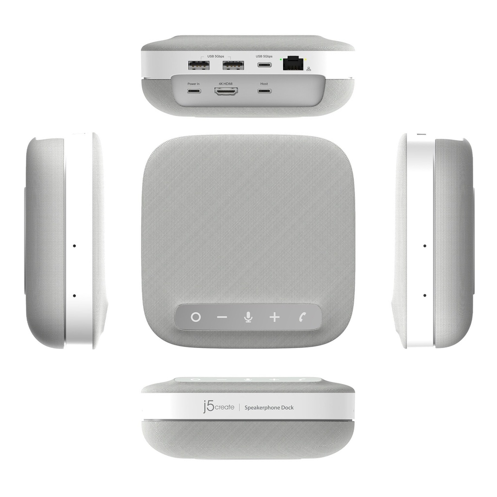 j5create Conference Speakerphone USB-C Dock 4K RJ45/USB/PD JCDS335