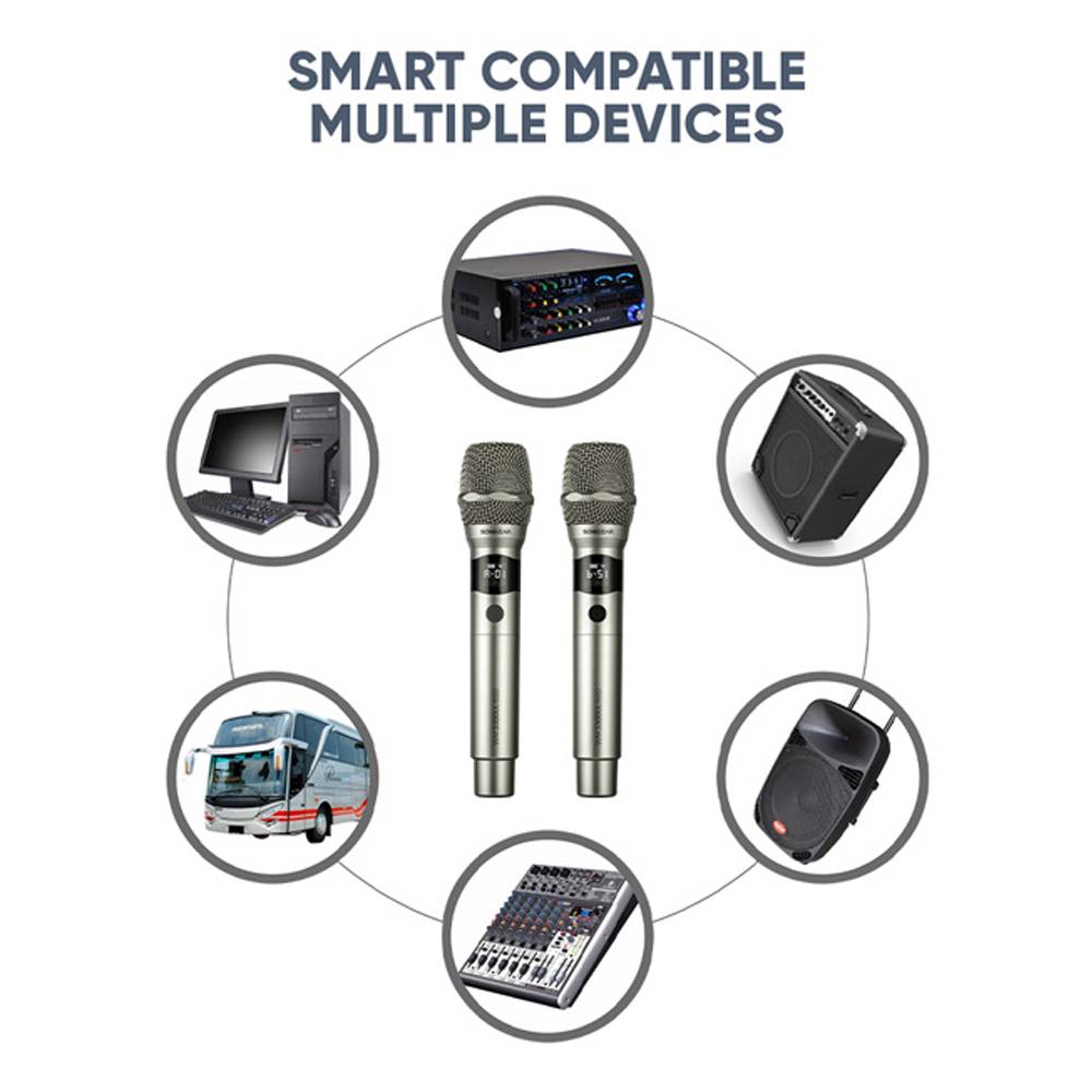 SonicGear Microphone Wireless 2xHandsets WM 3000UL DUAL Palladium