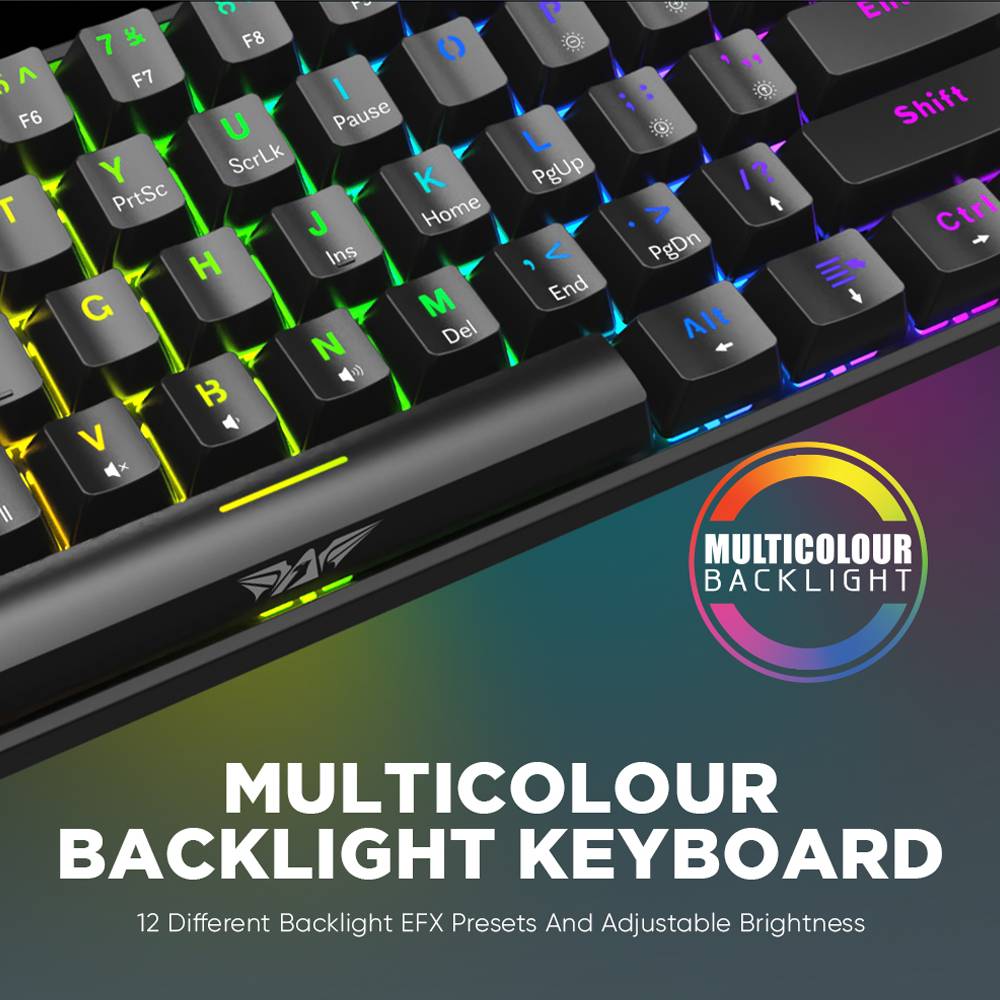 Armaggeddon MKA-1C NEX Black Mechanical Gaming Keyboard 61 Tactile (Brown) Keys