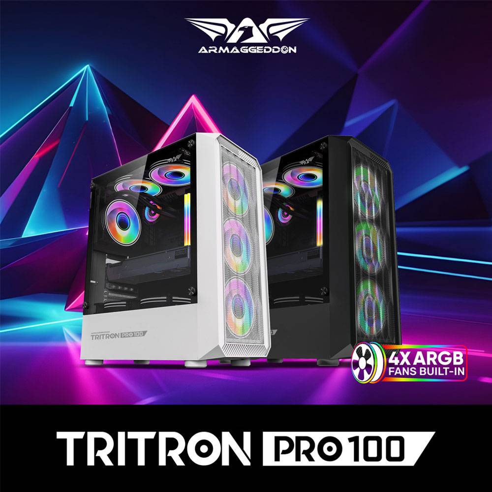 Armaggeddon Gaming Case ATX 4xARGB TRITRON PRO 100 Black
