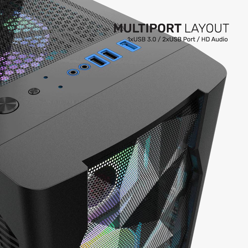 Armaggeddon Gaming Case ATX 3xARGB TRITRON 3 White