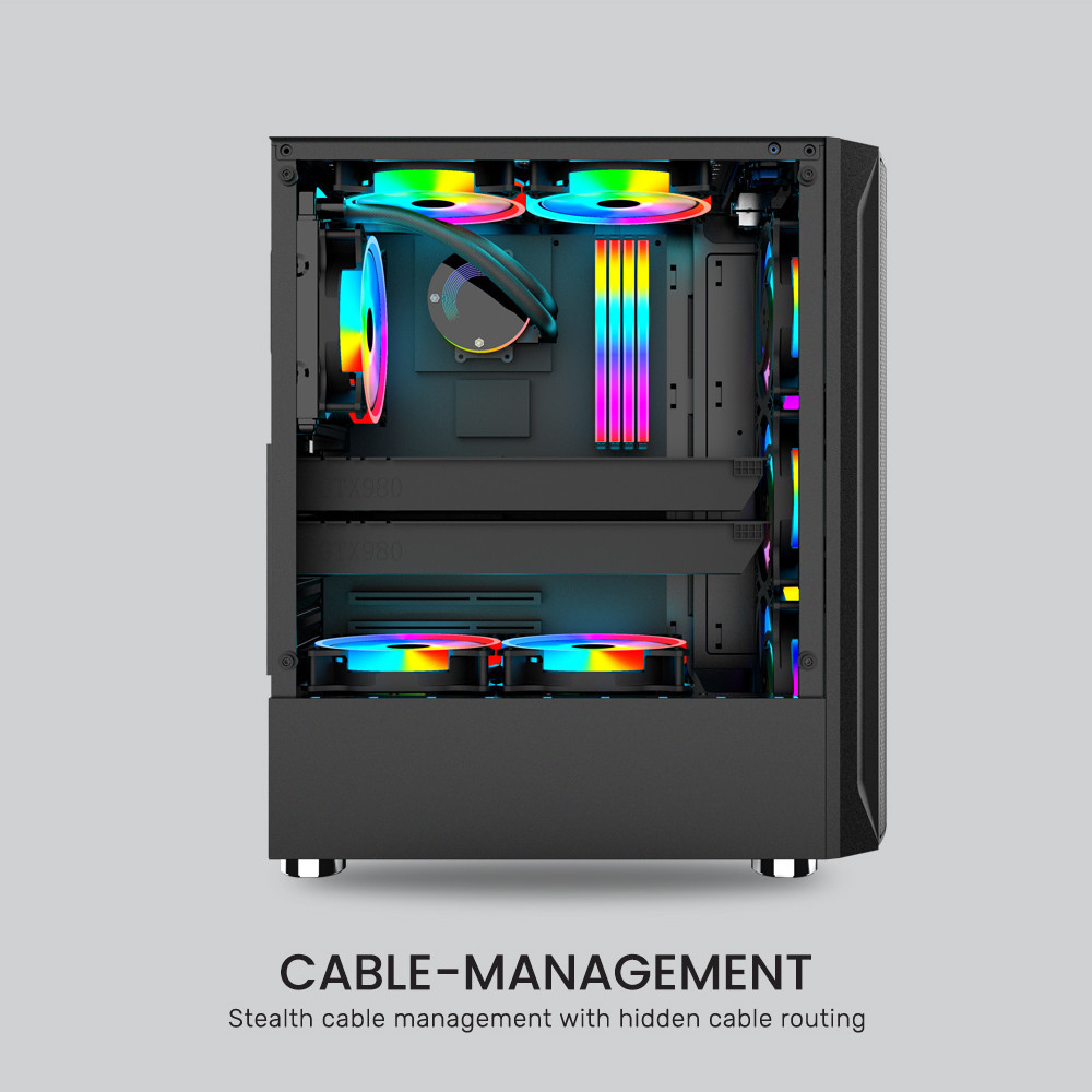 Armaggeddon Gaming Case ATX 3xARGB TRITRON 2 Black