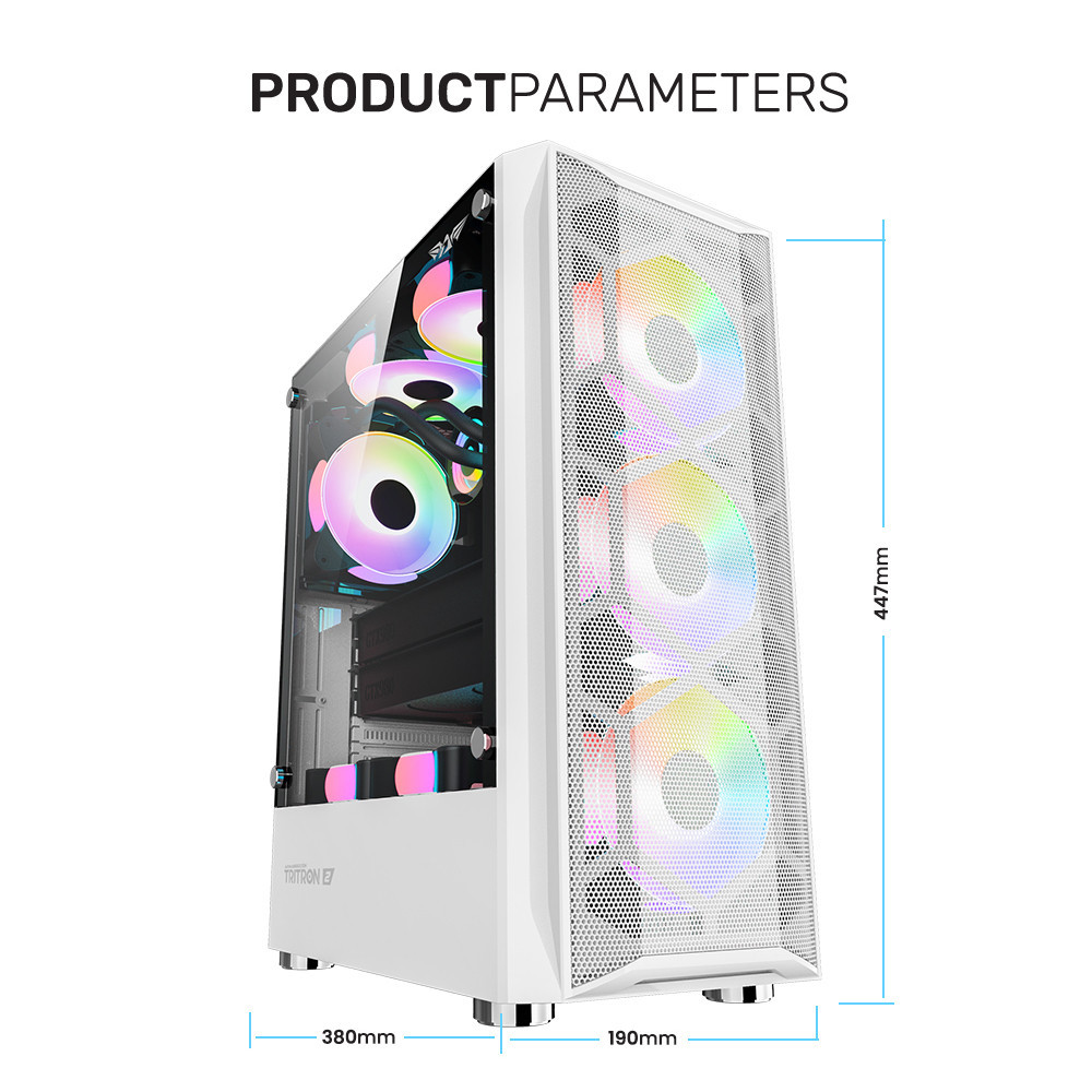 Armaggeddon Gaming Case ATX 3xARGB TRITRON 2 Black