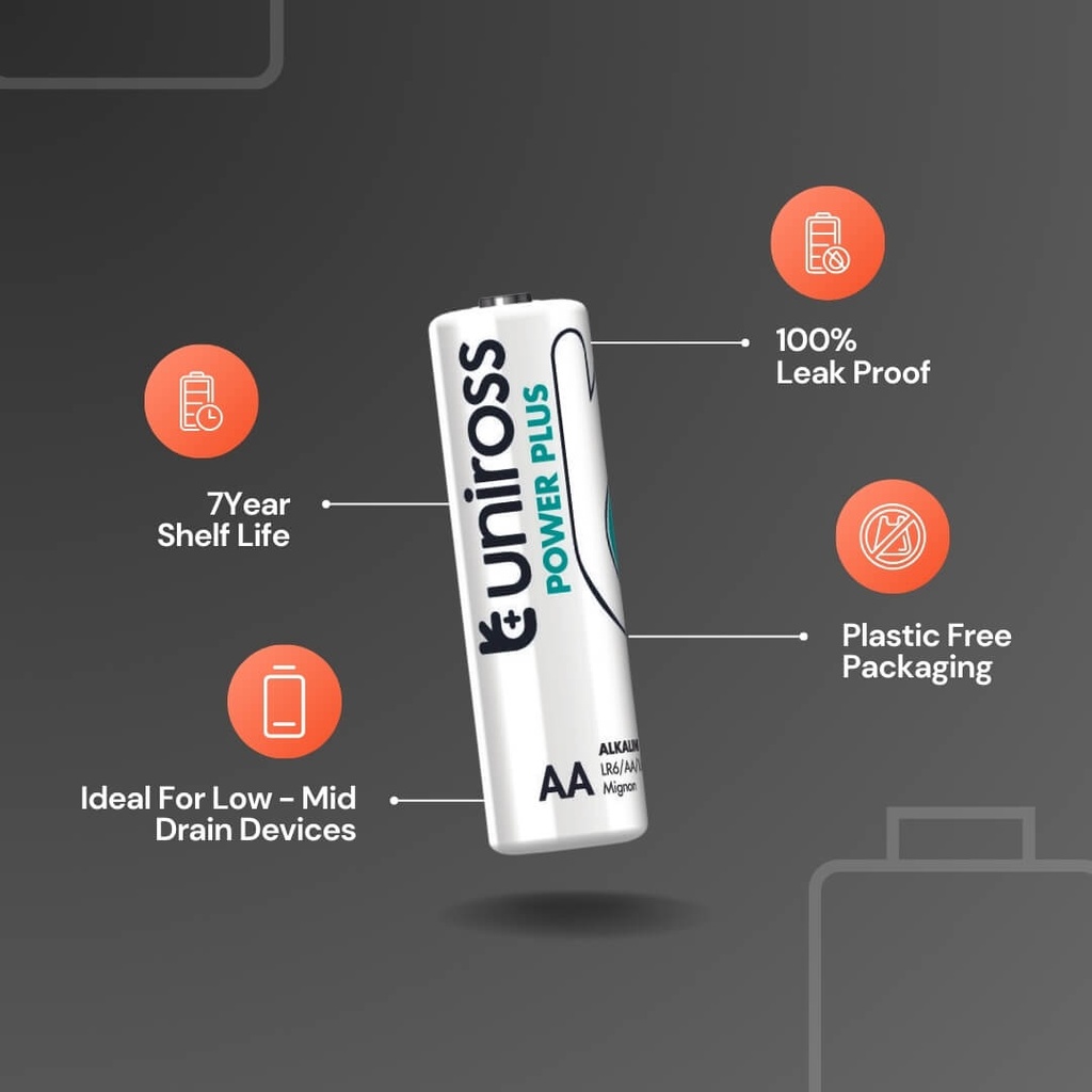 Uniross Alkaline AA Power Plus Box of 24 Pcs
