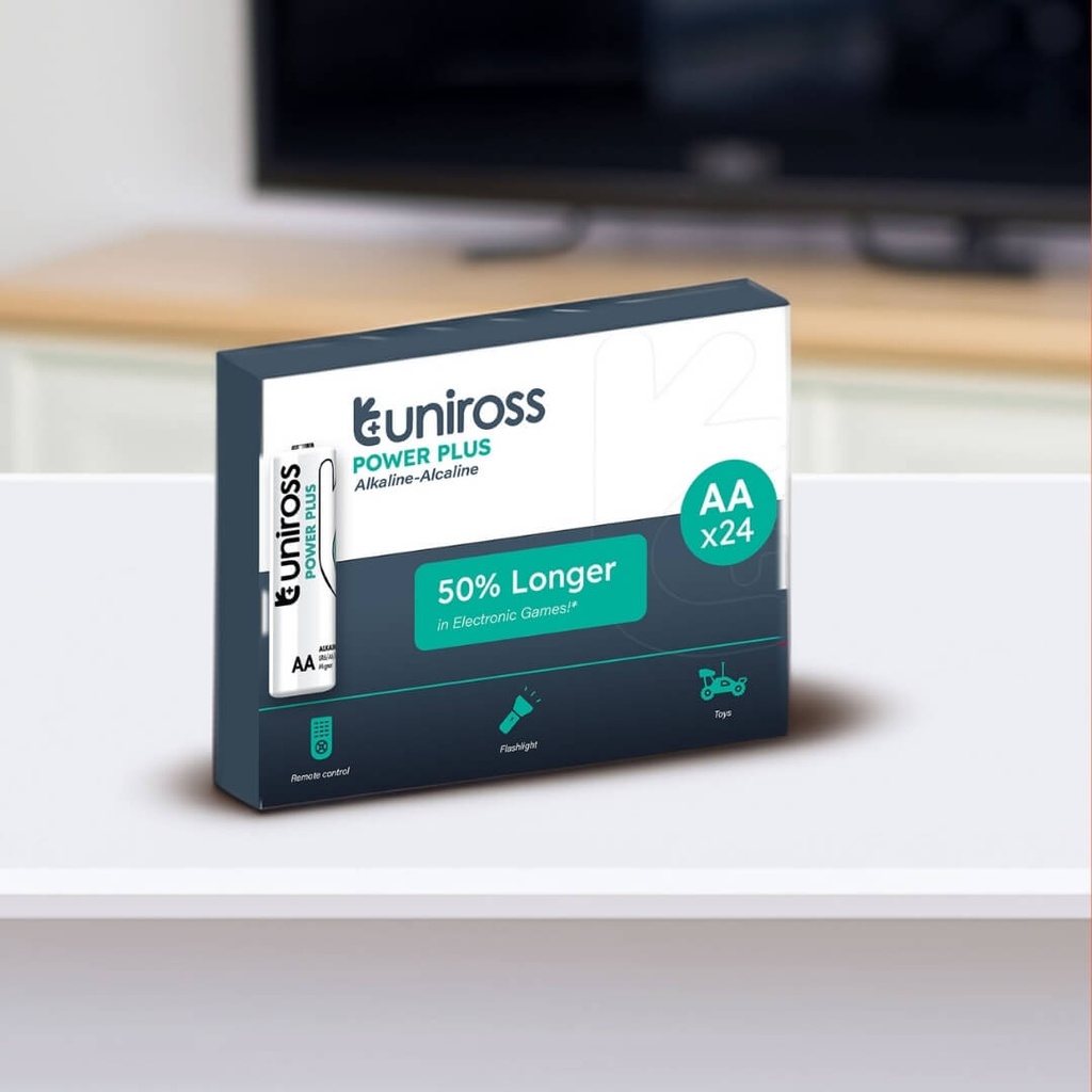 Uniross Alkaline AA Power Plus Box of 24 Pcs