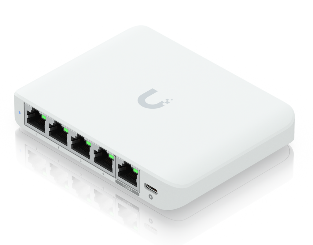 Ubiquiti UniFi Switch Flex Mini 2.5G 5-Ports with PoE In USW-FLEX-2.5G-5