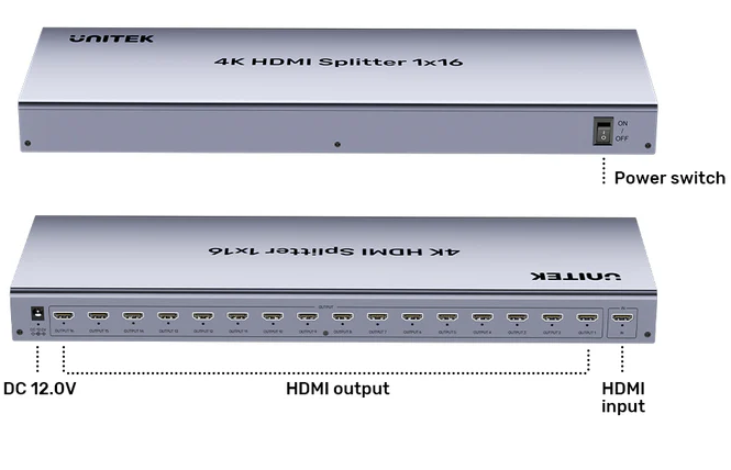 Unitek HDMI Splitter 1x16 4K30Hz V1137A