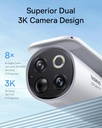 Baseus Security S1 Pro Outdoor Self Rotating Solar 3K 2-Cam Kit White