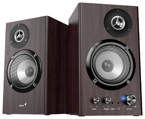 [29595] Genius PC Speakers 2.0 50W Aux & BT SP-HF1812BT Brown Wood