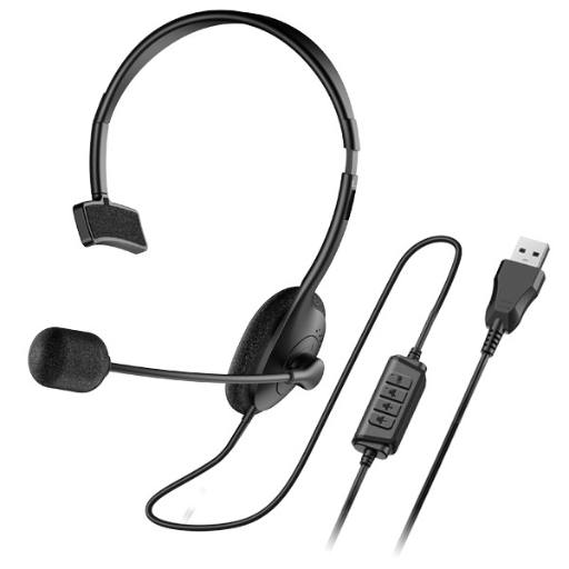 [29586] Genius PC Headset USB-A Single Ear & InLine Control HS-100U