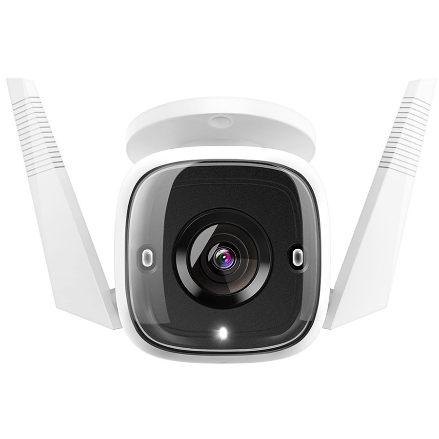 TP-LINK IP CAMERA OUTDOOR, WIRELESS 2.4GhZ, 3MP, 2 X EXTERNAL ANTENNAS, 1 X ETHERNET PORT, MOTION DETECTION AND NOTIFICATIONS, SOUND AND LIGHT ALARM, REMOTE CONTROL, TWO-WAY AUDIO, SHARING TO SOCIAL MEDIAS, VOICE CONTROL