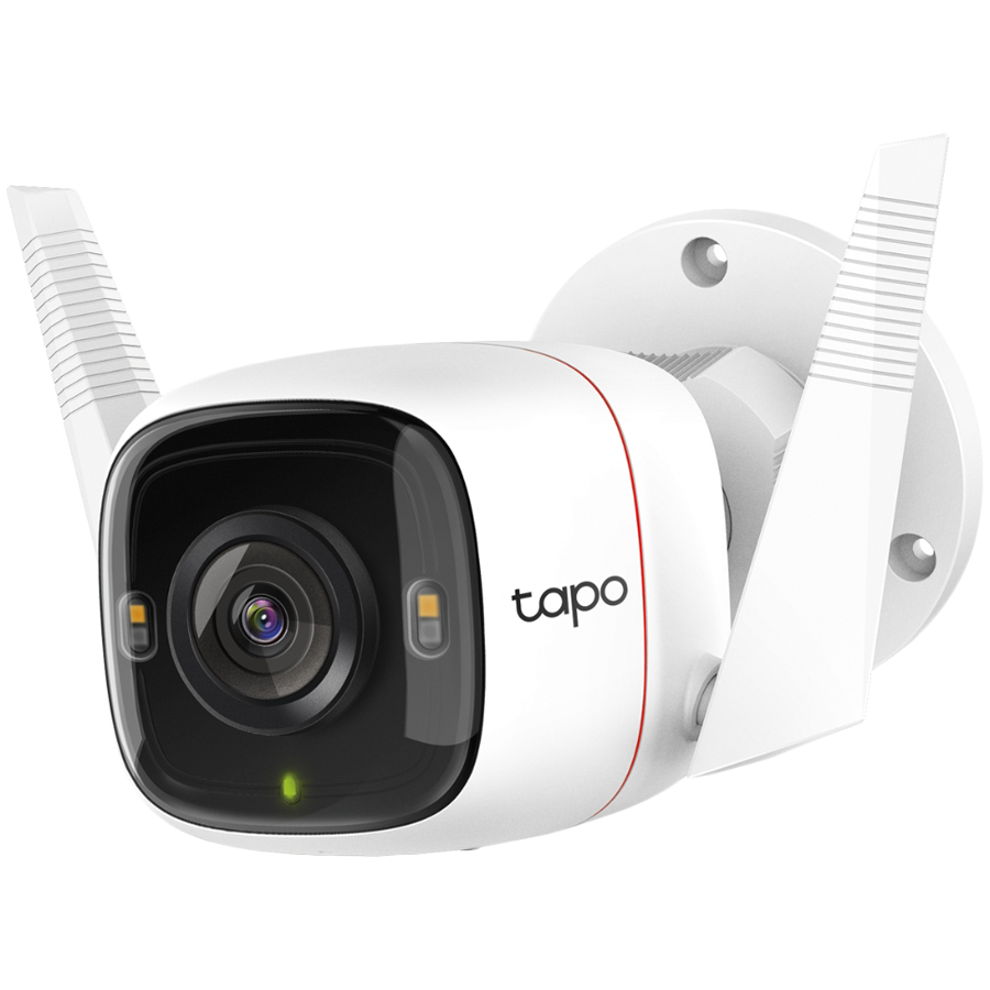 TP-LINK IP CAMERA OUTDOOR, WIRELESS 2.4GhZ, 4MP, 2 X EXTERNAL ANTENNAS, 1 X ETHERNET PORT, MOTION DETECTION AND NOTIFICATIONS, SOUND AND LIGHT ALARM, REMOTE CONTROL, TWO-WAY AUDIO, SHARING TO SOCIAL MEDIAS, VOICE CONTROL