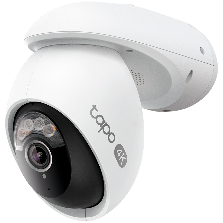 TP-LINK IP CAMERA, OUTDOOR PAN/TILT HOME SECURITY WI-FI, 4K 8MP (3840 × 2160 px), DAY/NIGHT VIEW, 360' VISUAL COVERAGE, IP66, MICROSD UP TO 512GB, WIRED/WIRELESS NETWORKING, BUILT IN MIC AND SPEAKER