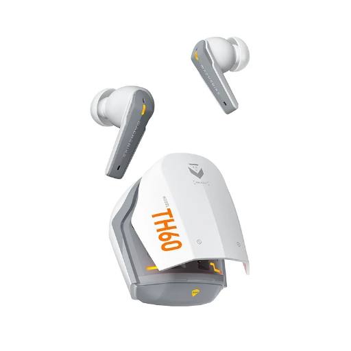 [29578] Machenike TWS Earphones TH60 , Ultra-Low Latency, Active Noise Cancelling Mic, 36-Hour Battery Life, IPX5 , VR, Switch, Pc, Phone, White