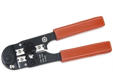 Crimping Tool For RJ-11 Telephone Plug With Cutter