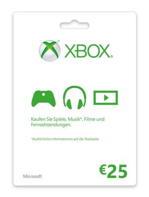 Microsoft Xbox Gift Card 25 EUR (EMEA, Digital Key)