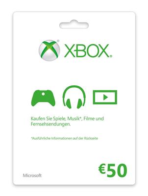 [K4W-02563] Microsoft Xbox Gift Card 50 EUR (EMEA, Digital Key)