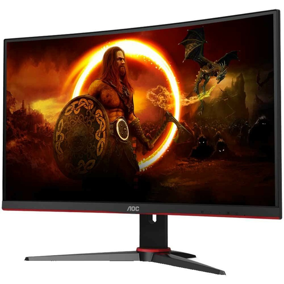 [C24G2AE/BK] AOC MONITOR 24'', GAMING CURVED, VA LED, 1920x1080, SPEAKERS, 80M:1, 1MS, 250 CD/M², AMD FREESYNC, 165 Hz, VGA, 2X HDMI,