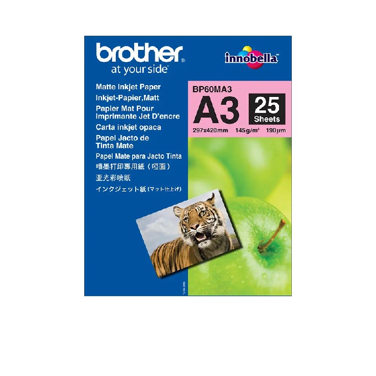 [4977766661553] BP60MA3 (D) BROTHER A3 MATT PHOTO PAPER 145g 25 SHEETS