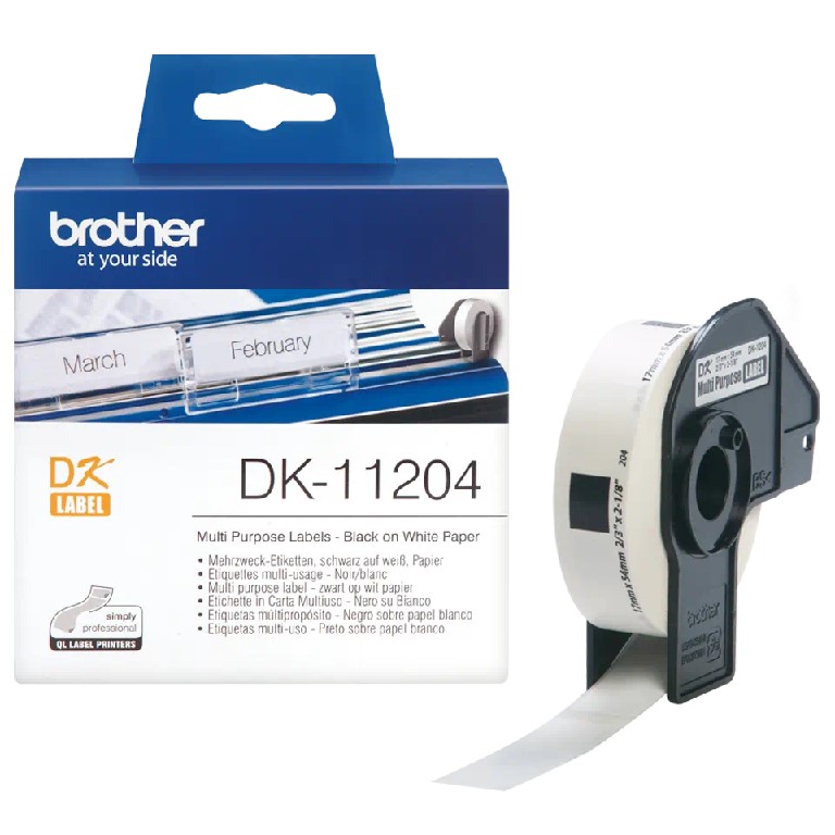 [4977766628167] DK11204 BROTHER Multi purpose labels 400/Roll (17mm x 54mm)