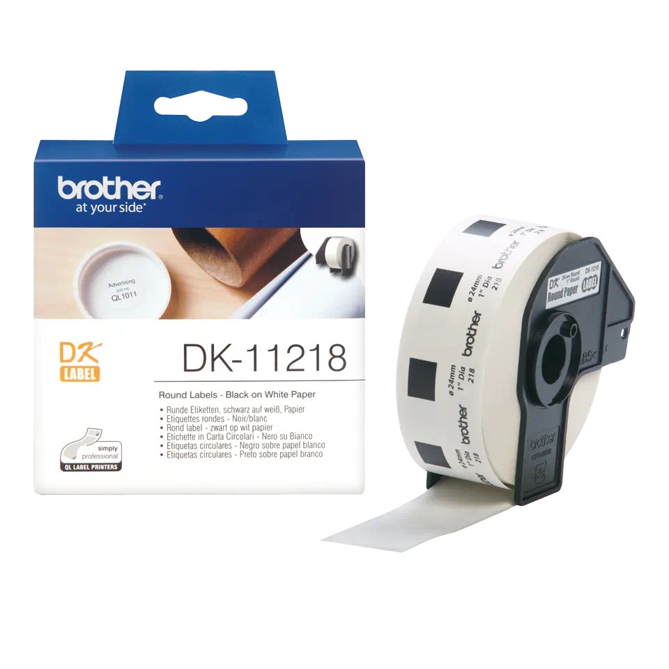 [4977766634557] DK11218(D) BROTHER Round Labels 1000/Roll (24mm Diameter)