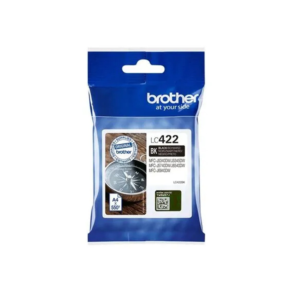 LC422BK Black ink cartridge 550 pages MFCJ5340DW, 5740DW,MFCJ6540DW,MFCJ6940DW