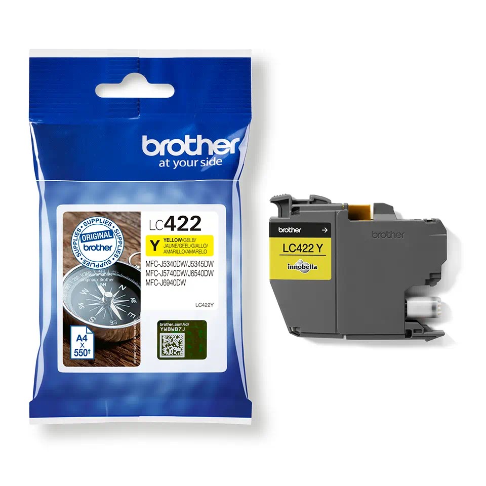[4977766815574] LC422Y Yellow ink cartridge 550 pages MFCJ5340DW, 5740DW,MFCJ6540DW,MFCJ6940DW