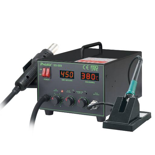 [29460] Proskit Soldering Station with LCD Display & Hot Air SS-989B