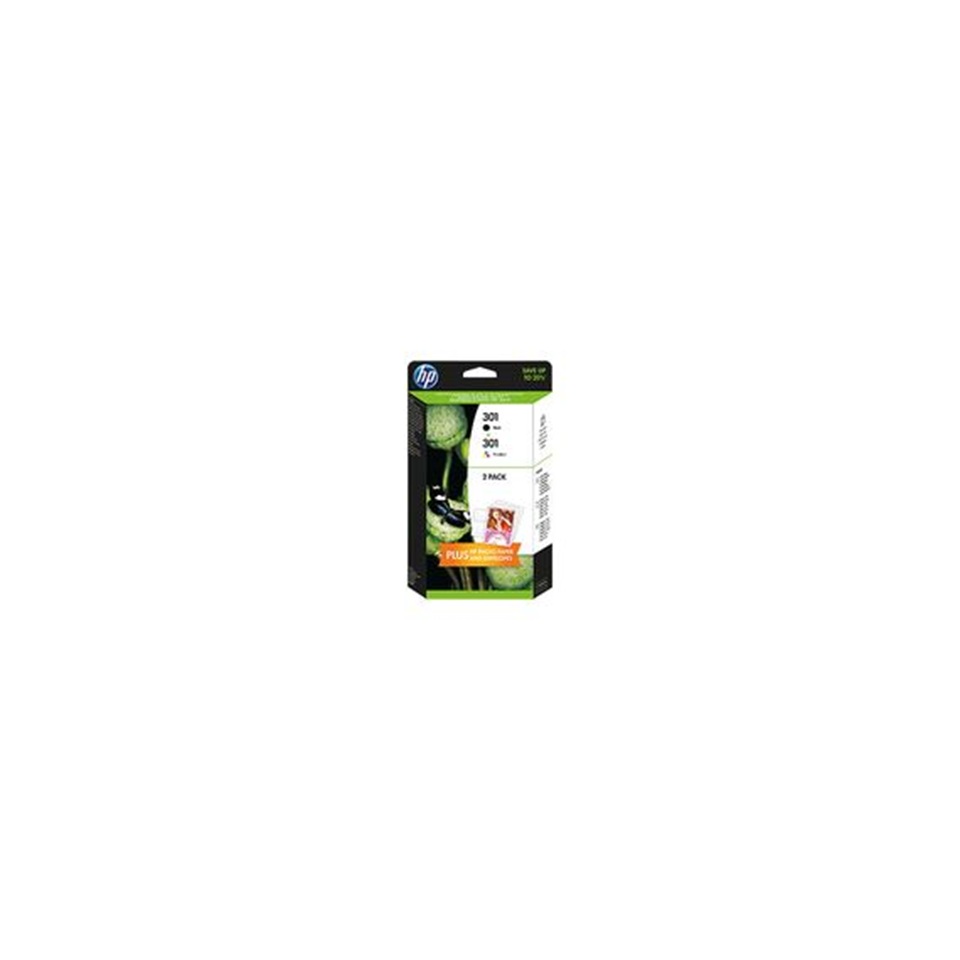 J3M81AE HP301 INK BK1 190P+COLOUR 165P PACK PHOTOSMART/PLUS/PREMIUM/eSTATION/