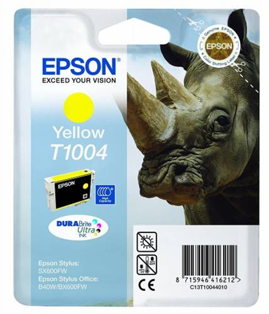 [T1004] T1004 EPSON YELLOW INK CARTRIDGE EPSON B40W/BX600FW
