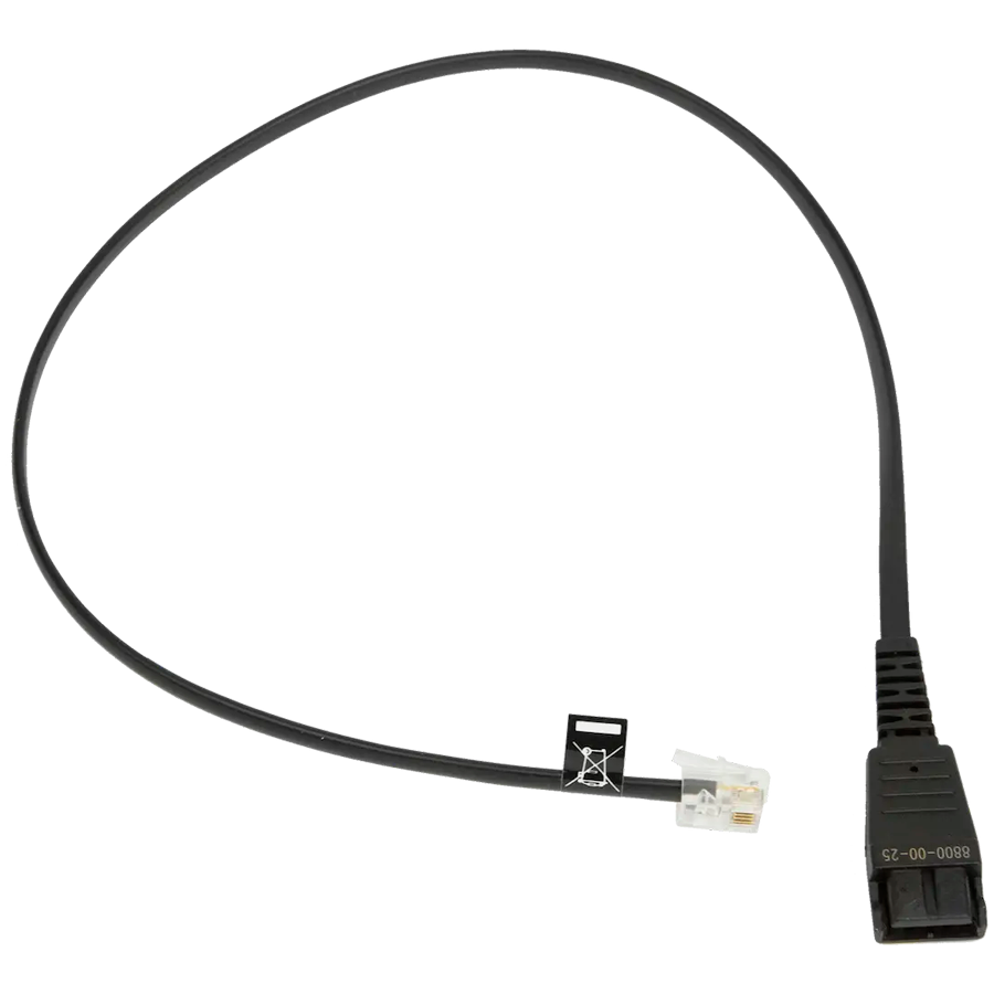 [8800-00-25] JABRA QD Cord to RJ10, straight, 0,5 meters, Siemens-allocation