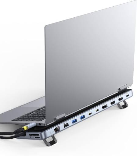 Baseus 12-in-1 Laptop Docking Station 2 x 4K HDMI & 1 x 4K DP - 2x USBC & 3x USB-A - SD Gb Lan PD100W