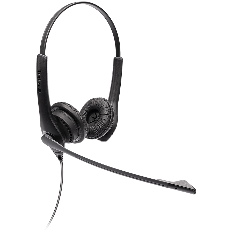 [1159-0159-EDU] JABRA Biz 1100 EDU stereo headset for the Education market, Noise cancelling microphone, Leatherette ear cushions, USB-A options, Intuitive inline controls for volume and mute (USB version)