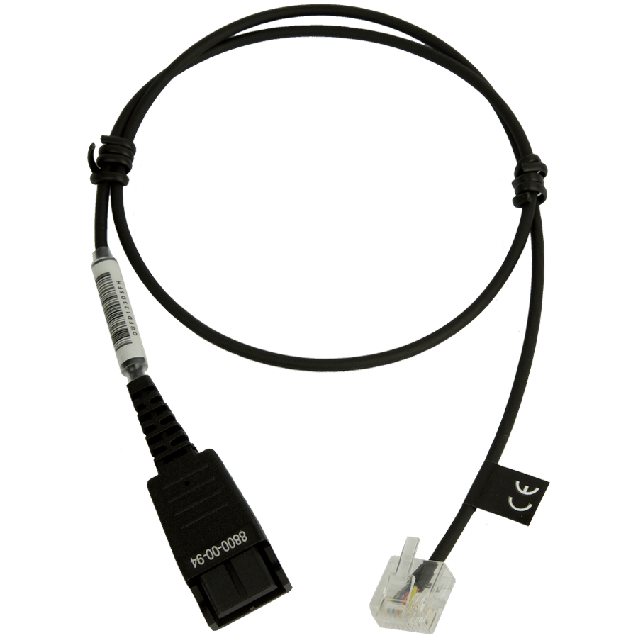 [8800-00-94] JABRA QD to RJ45, straight, unbalanced version for GN1900/GN2000 and GN2100 Standard Headset on Siemens Openstage