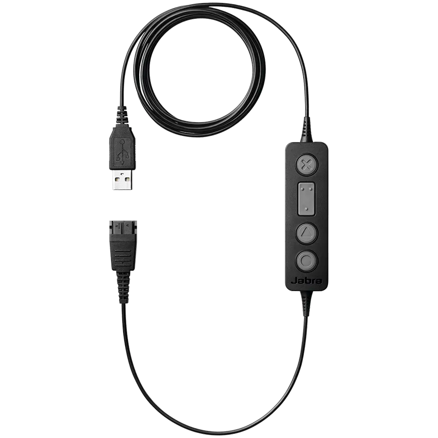 [260-09] JABRA Link 260, USB enabler QD to USB, Plug&Play connection for corded JABRA Headsets with PC-based Audio- and voice applications, Call Control button. MS only guaranteeed with Biz 2300 WB & Biz 2400 WB.