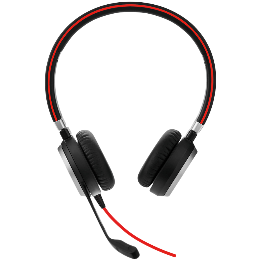 [6399-829-209] JABRA EVOLVE 40 UC Stereo USB Headband, Noise cancelling, USB and 3.5 jack connectivity, with mute-button and volume control on the cord, Busylight , Discret boomarm