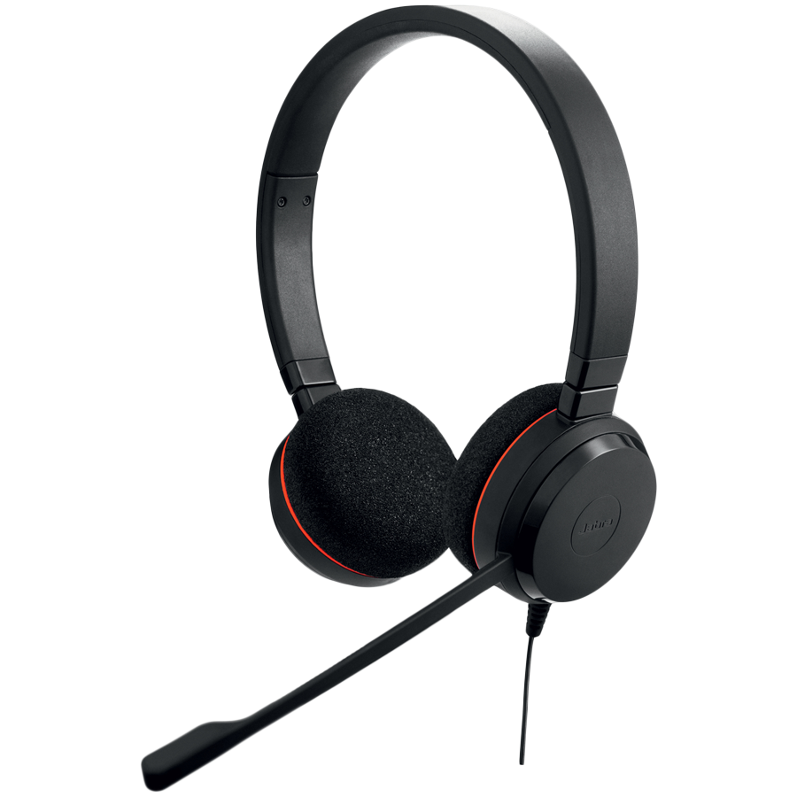 [4999-823-109] JABRA EVOLVE 20 MS Stereo USB Headband, Noise cancelling, USB connector, with mute-button and volume control on the cord, with foam ear cushion, Microsoft optimized