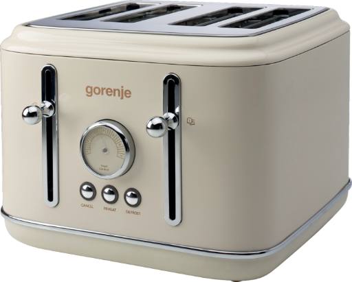 [29311] Gorenje Kitchen Toaster 2300W 4 Slots 6 Heating Levels T2300CLIN Classico Ivory