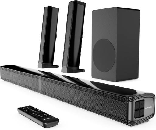 [29239] Majority Oakcastle SB80 XTRA Split 2in1 Bar/Speakers 200W Soundbar 2.1 with Sub BT,HDMI,USB