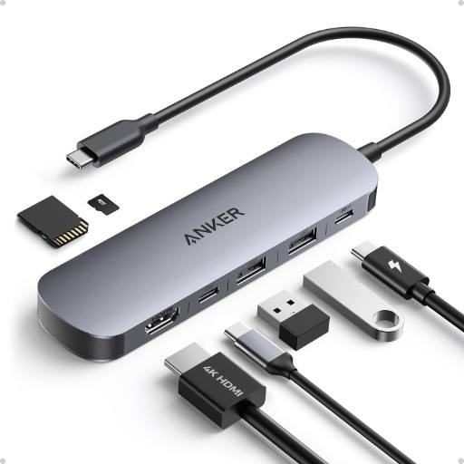 Anker Work Hub USB-C 7-in-1 1xUSBC 2xUSBA 1xPD100W 4KHDMI-SD A83D2