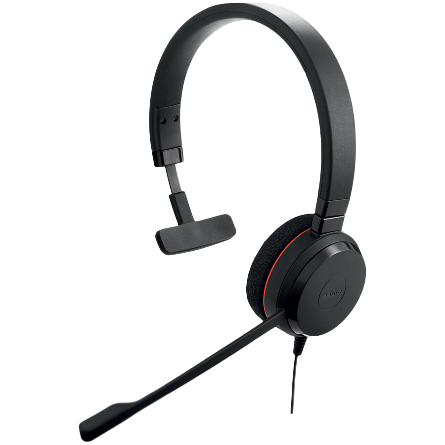[4993-823-109] JABRA EVOLVE 20 MS Mono USB Headband, Noise cancelling,USB connector, with mute-button and volume control on the cord, with foam ear cushion, Microsoft optimized