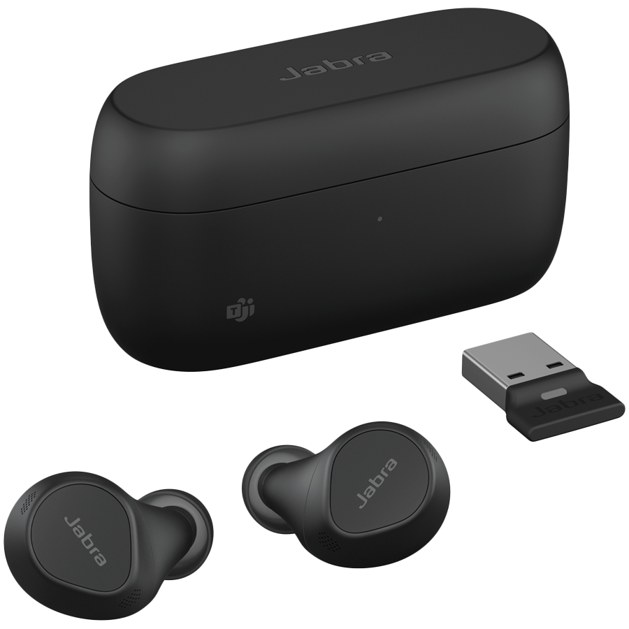 [20797-989-989] JABRA EVOLVE2 Buds UC, Cradle USB-A UC, Link 380 BT adapter USB-A UC, 30  cm USB-C to USB-A cable, Ear gels, wireless charging pad warranty