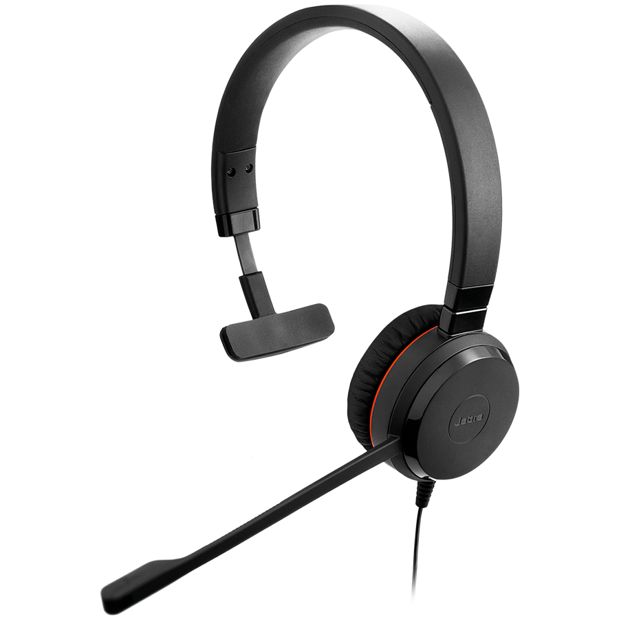[5393-829-309] JABRA EVOLVE 30 II UC Mono USB Headband, Noise cancelling, USB and 3.5 connectivity, with mute-button and volume control on the cord, with leather ear cushion