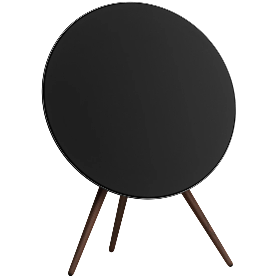 [1200632] Beosound A9 5th Gen Speaker Black Anthracite (Back Black/Cover Black/Legs Dark Oak)