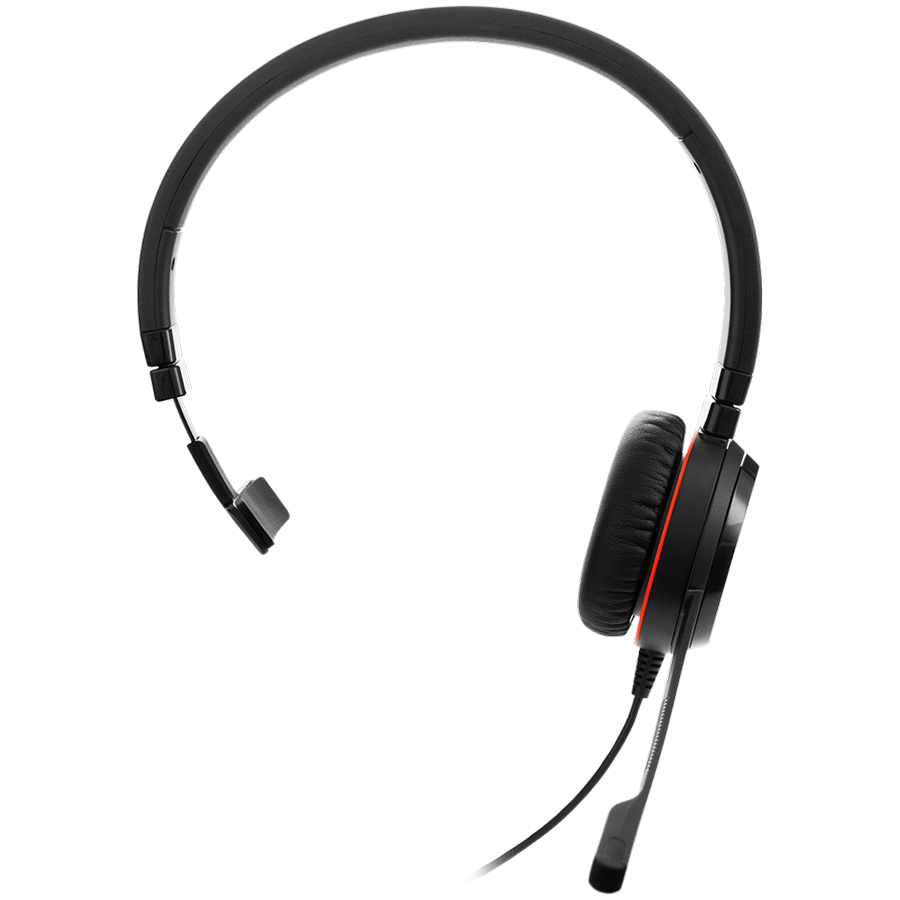 [4993-829-409] JABRA EVOLVE 20 UC Mono USB Headband Special Edition.Noise cancelling, USB connector, with mute-button and volume control on the cord, with leatherette ear cushion, Microsoft optimized