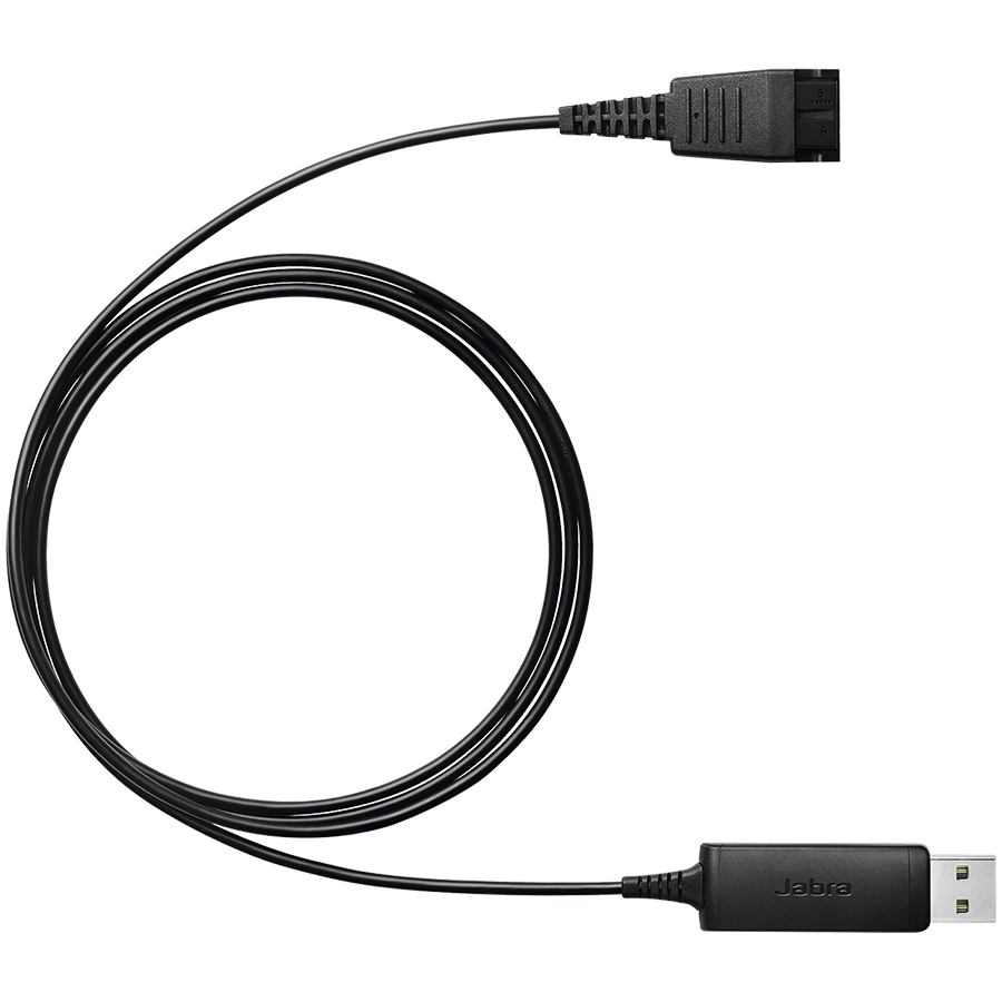 [230-09] JABRA Link 230, USB enabler QD to USB, Plug & Play connection for corded JABRA Headsets with PC-based Audio and voice applications. Cable length 1.2 m