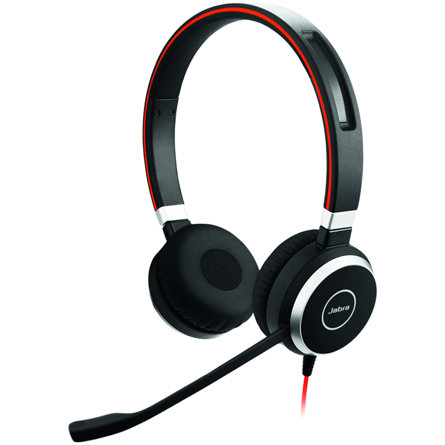 [14401-10] JABRA Duo headset ONLY for JABRA EVOLVE 40 UC with 3.5mm Jack  (without USB Controller), headband, discret boomarm