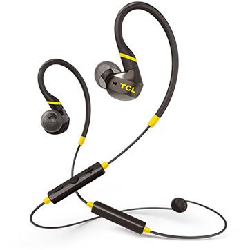 [ACTV100BTBK-EU] TCL In-ear Bluetooth Sport Headset, IPX4, Frequency of response: 10-22K, Sensitivity: 100 dB, Driver Size: 8.6mm, Impedence: 16 Ohm, Acoustic system: closed, Max power input: 20mW, Bluetooth (BT 5.0) & 3.5mm jack, Color Monza Black