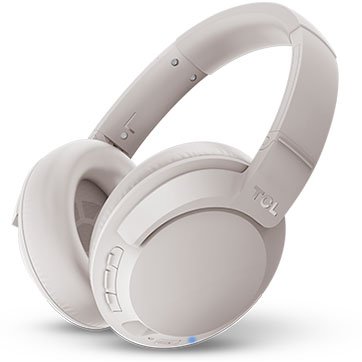 [ELIT400BTWT-EU] TCL Over-Ear Bluetooth Headset, HRA, slim fold, Frequency of response: 9-40K, Sensitivity: 100 dB, Driver Size: 40mm, Impedence: 24 Ohm, Acoustic system: closed, Max power input: 50mW, Bluetooth (BT 5.0) & 3.5mm jack, Hi-Res Audio,Color Cement Gray